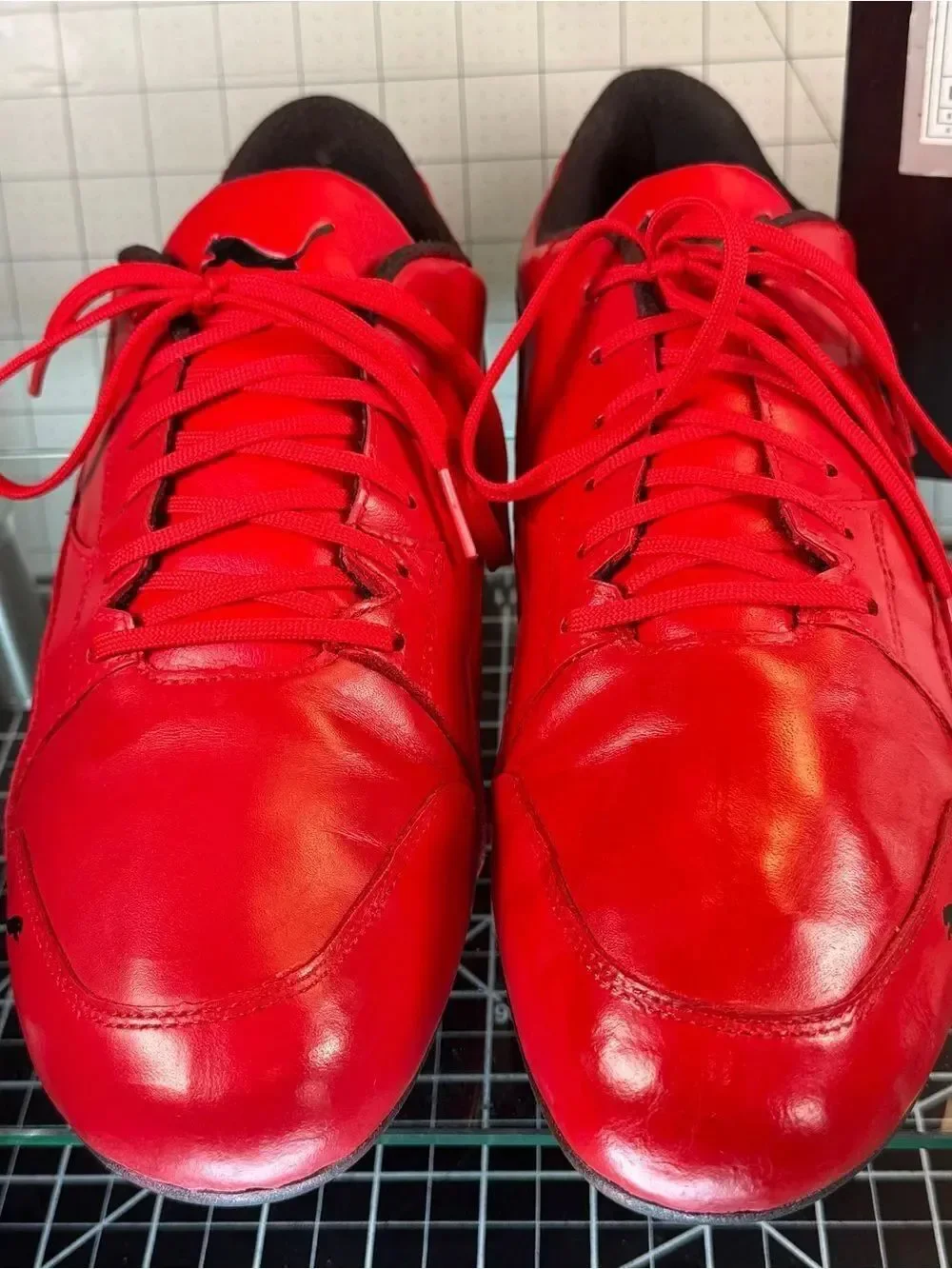 PUMA FERRARI DRIVING LEATHER SHOES MENS SZ 12 Good Condition